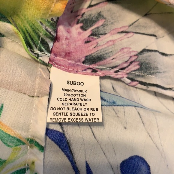 SUBOO Tropical Print A-line Tank Sz 2 NWT - Picture 5 of 6